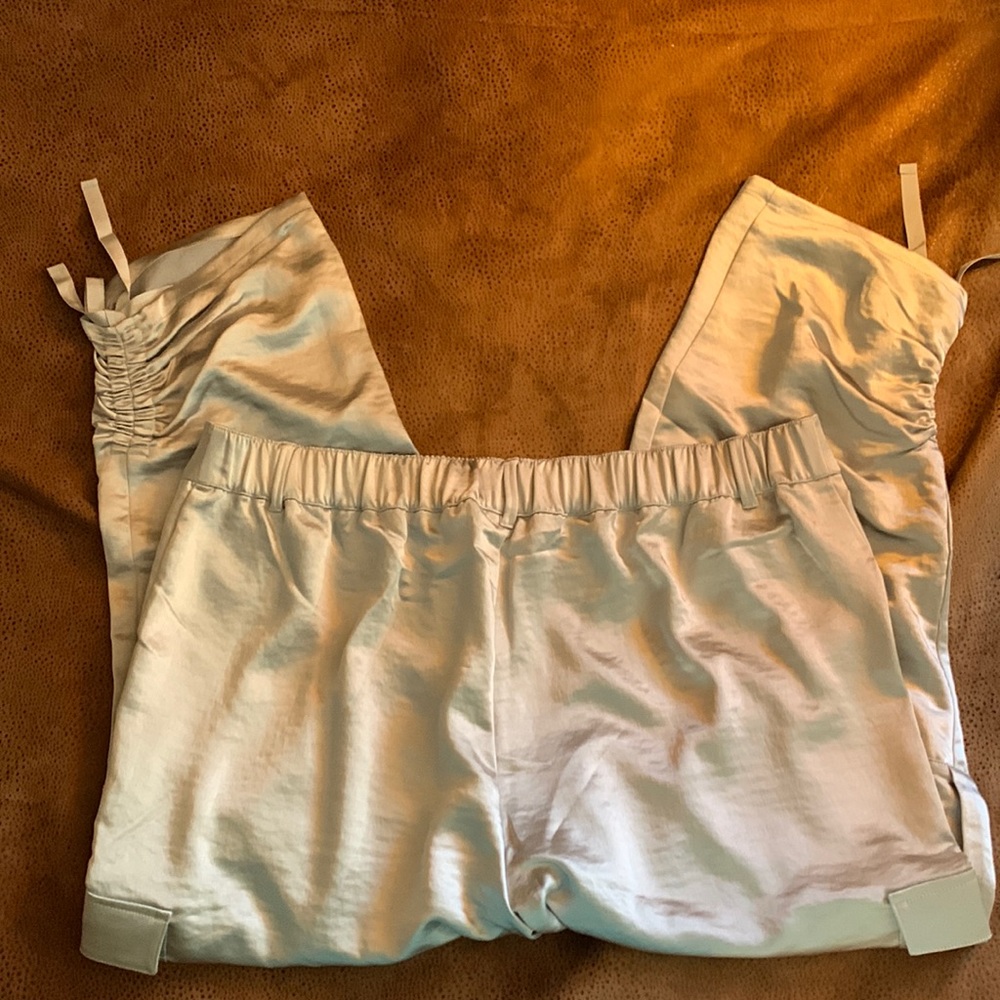 I.N.C. International Concepts Silver Satin Pants sz XXL NWT